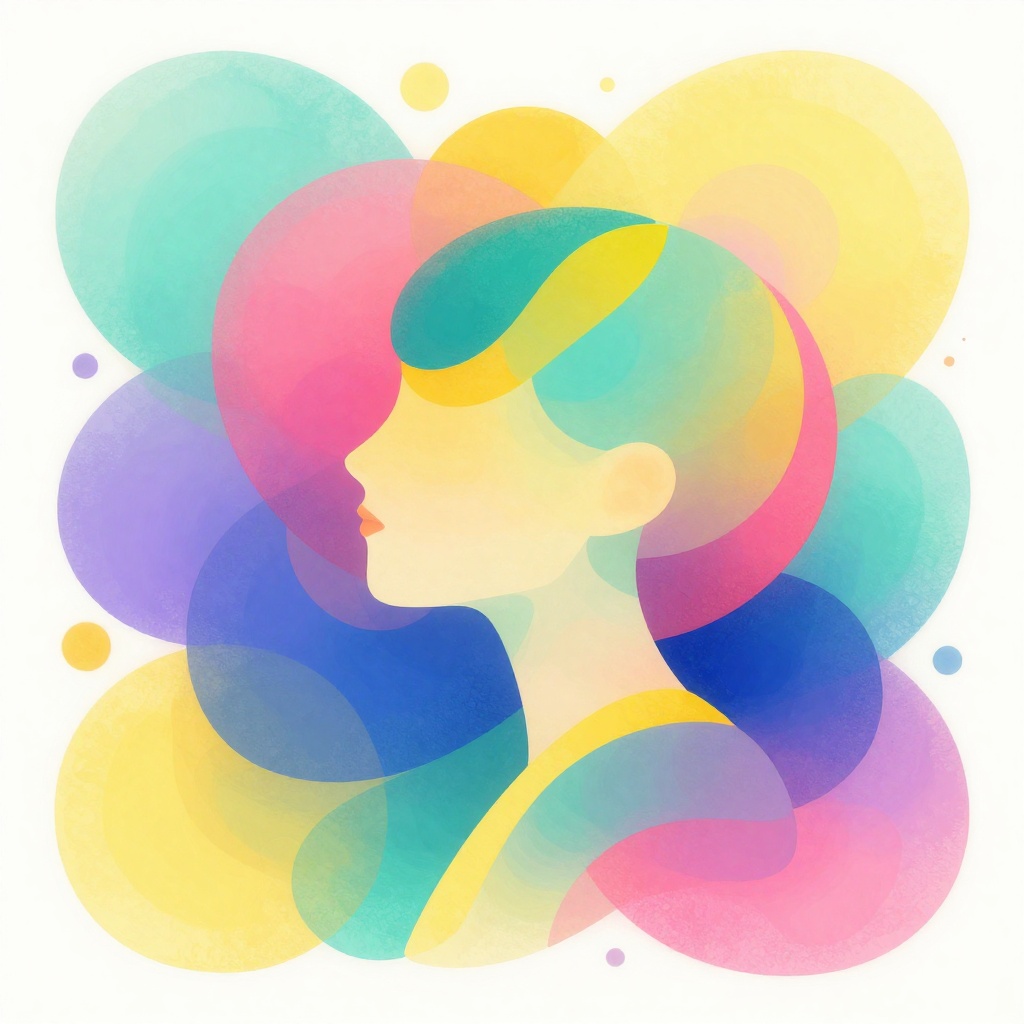 艺术: Lyrical abstraction of bright colors