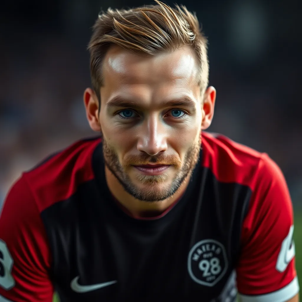 Immagine del profilo: Maak deze profiel foto in een speler van het Nederlands elftal 88 voetbalteam met snor en haarmatje