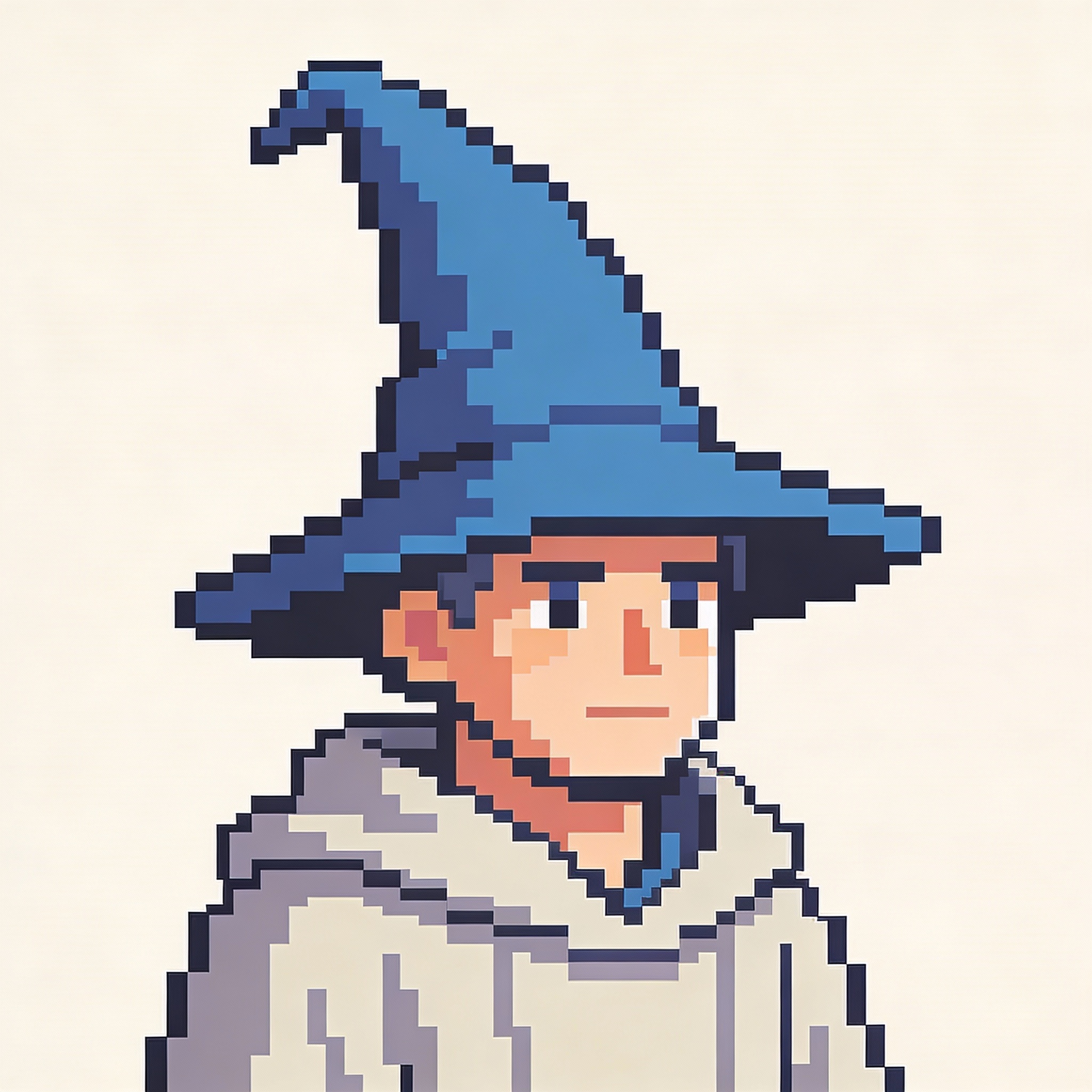 Profile Picture: a wizard with a blue hat