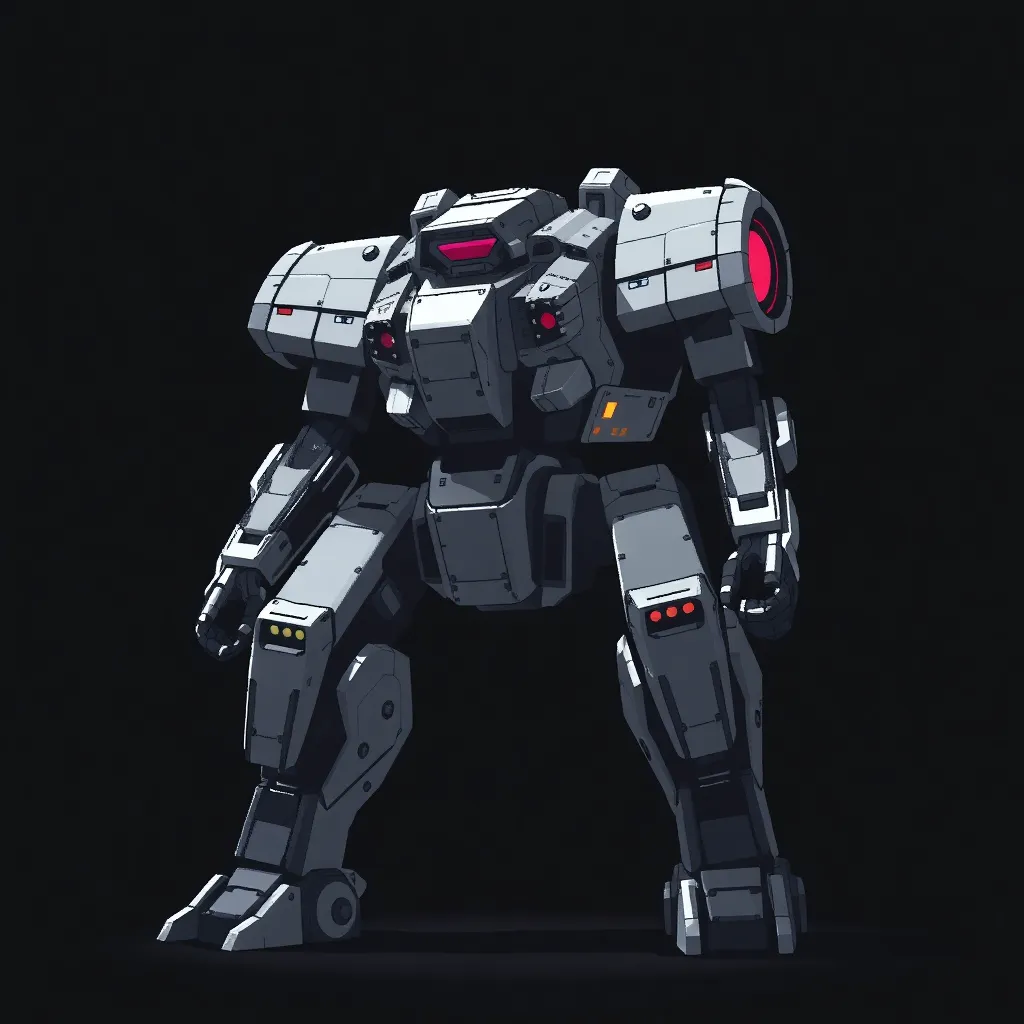 Art: A towering humanoid combat armor, full-body exoskeleton, brutal and angular silhouette, standing in a neutral pose, highly detailed sci-fi military armor, matte black and dark graphite metal plates with sharp edges and layered geometry.Helmet extremely detailed and dominant:the helmet has a predatory, angular design with a narrow, aggressive visor slit, resembling a horned knight mixed with a futuristic mech. Two asymmetric forward-facing horn-like protrusions emerge from the crown, sharp and blade-like, giving a demonic yet mechanical presence. The helmet’s surface is composed of overlapping armor plates with visible seams, recessed grooves, and glowing thin white circuit-like lines embedded into the metal.The faceplate is faceted and segmented, with no visible human features, completely inhuman. The visor is deep, shadowed, almost void-like, suggesting a sensor array rather than eyes. Small vents and slits are carved along the jawline and cheek plates, implying internal cooling systems. Subtle wear marks, micro-scratches, and battle scarring are visible across the helmet, especially around the edges and horns.The neck is reinforced with thick armored collars and mechanical joints, partially exposed pistons and cables connecting the helmet to the torso.Torso armor: heavy chest plating with layered angular panels, reinforced central breastplate, glowing white line patterns tracing across the armor like neural circuits. Thick shoulder pauldrons with sharp geometric edges, asymmetrical design, one shoulder bulkier than the other.Arms: massive armored arms with segmented plating, exposed mechanical joints at elbows, reinforced gauntlets with heavy knuckle plating. One arm holds a short, blade-like combat weapon integrated into the armor.Legs: thick armored thighs, reinforced knees with layered plates, heavy mechanical calves, and armored boots designed for stability and impact absorption.Overall aesthetic: dark sci-fi, militaristic, intimidating, anime-mecha influence mixed with western concept art realism. High contrast lighting, white background, concept art style, ultra high detail, sharp focus, dramatic shadows, industrial sci-fi atmosphere. , tocando um piano negro marfin fantasmagorico , com sentimento , capacete medieval pontudo em V , um longa espada reencostada no piano