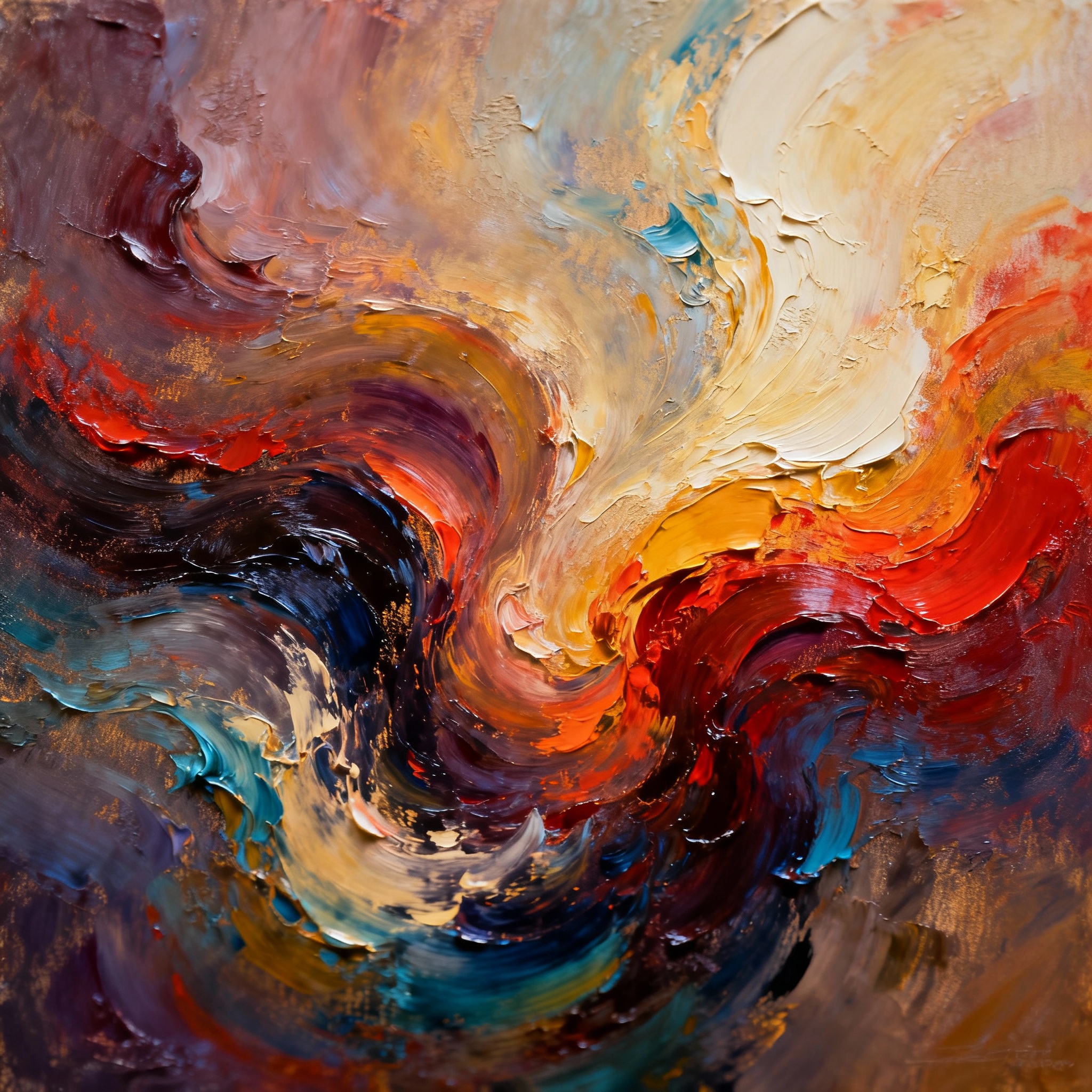 Art: An abstract image of paint swirls