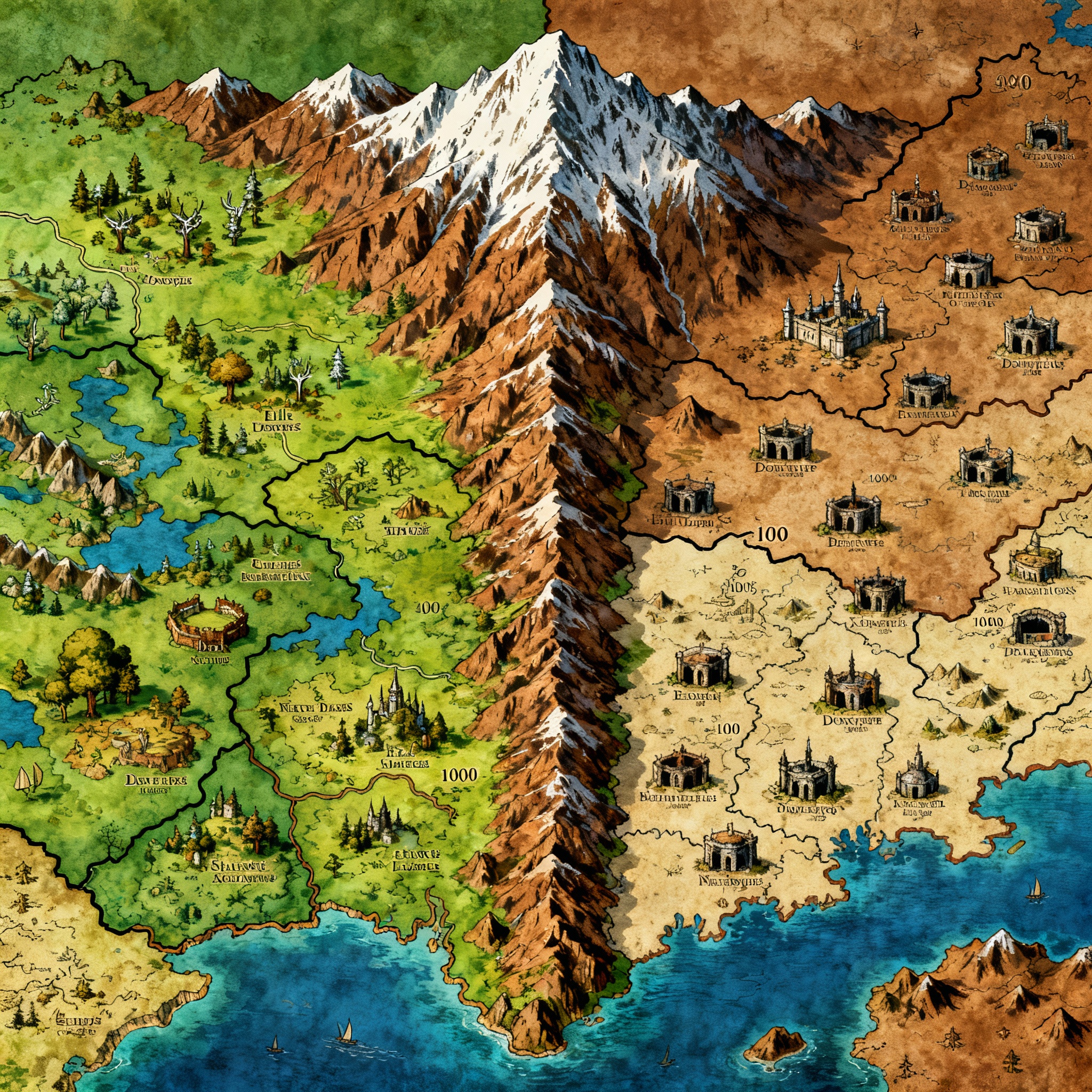 A gigantic continent divided among 6 nations/kingdoms. Runni...