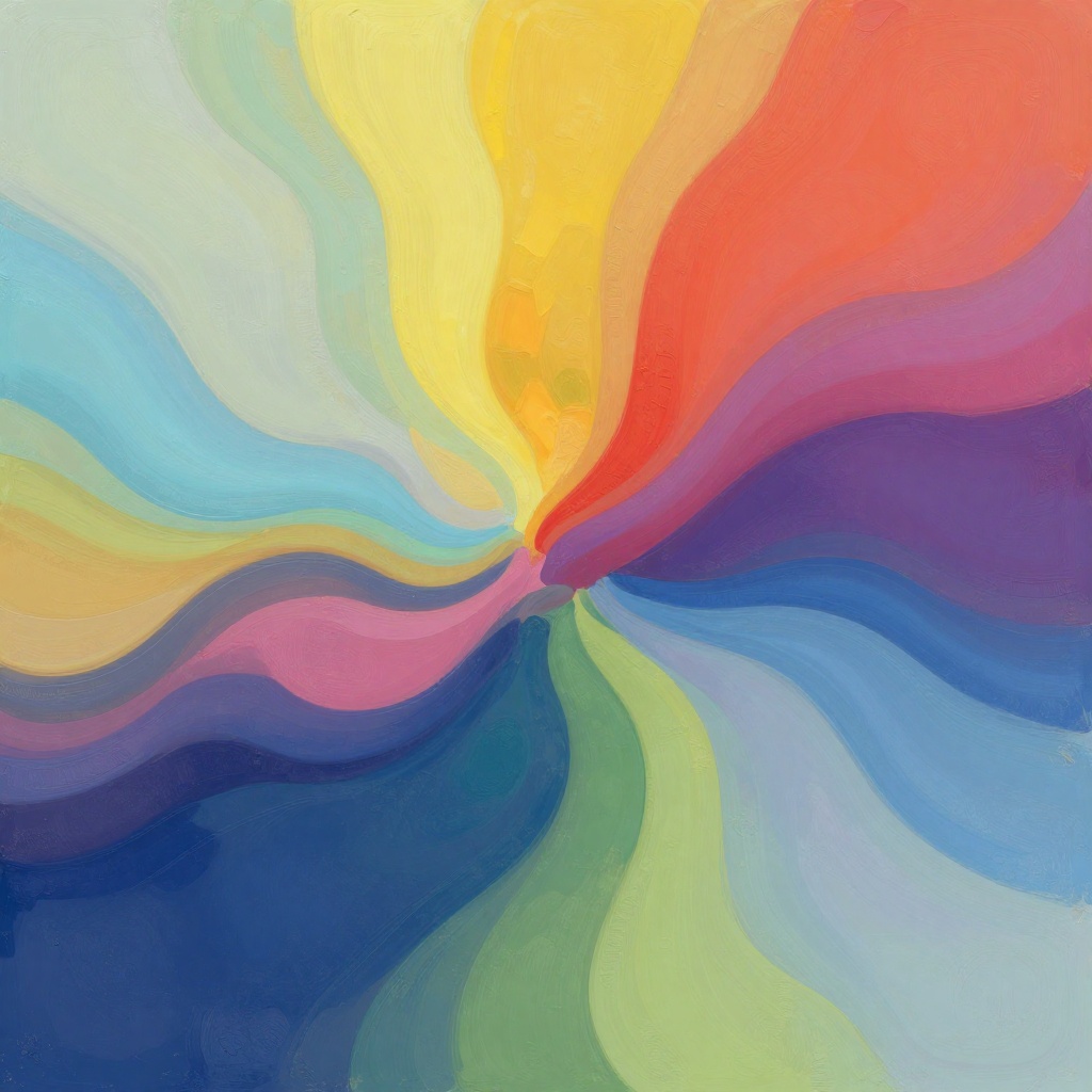 艺术: Lyrical abstraction of bright colors